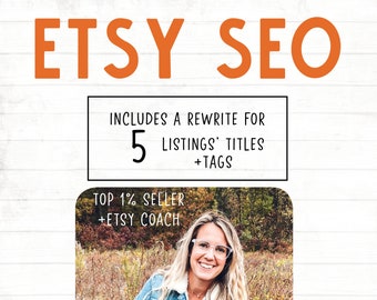 SEO, Etsy Expert, Etsy Consultant, Etsy Marketing, Title Tag Rewrites, SEO Help, Etsy One on One, Etsy SEO, Etsy Coach, Title and Tags Edits