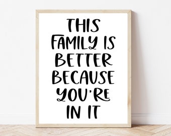 Blended Family Sign, Adoption Wall Art, Gotcha Day Gift, Adoption Prints, Foster Care Sign, Foster Care Gifts, Adoption Sign Printable