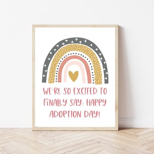 Adoption Day Printable, Gotcha Day Sign, Family Adoption Gifts, Adoption Home Decor, Christian Adoption Sign, Adopting Gifts, Adoption Print