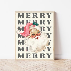 Trendy Christmas Digital Print, Retro Holiday Wall Art, Classic Christmas Decor, Winter Mantel Sign, Cute Christmas Download Printable
