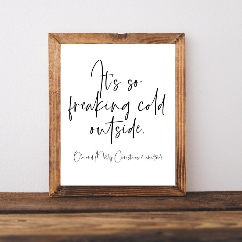 Funny Christmas Wall Art Funny Winter Wall Decor Christmas Etsy Canada