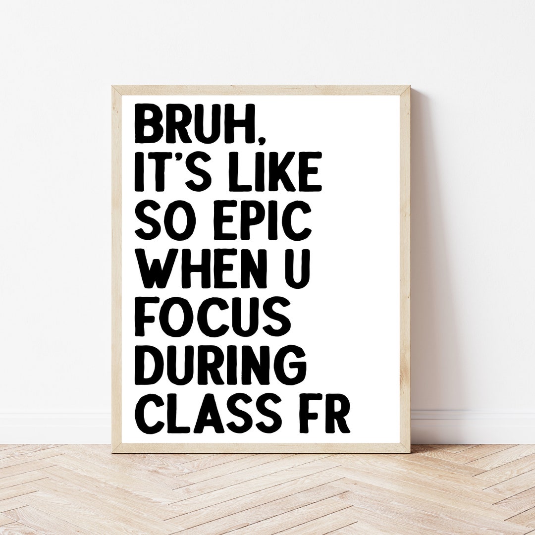 High School Classroom Poster, Math Class Wall Art, English Teacher Gift ...