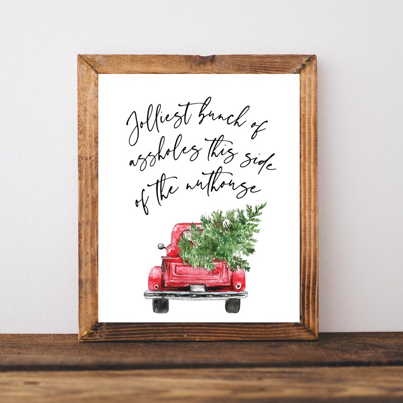 Christmas Vacation Sign Jolliest Bunch Print Christmas - Etsy