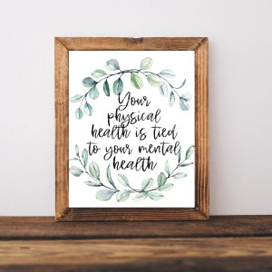 Mental Health Poster, Therapist Gifts, Therapy Office Decor, Counselor Gift, Counselor Wall Art, Family Therapist Gift, Counselor Wall Decor