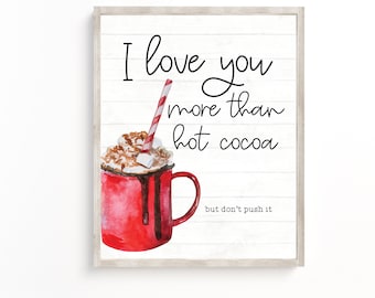 Hot Chocolate Bar Sign, Hot Cocoa Bar Decor, Hot Cocoa Printable, Christmas Wedding Decor, Christmas Party Decorations, Hot Cocoa Prints