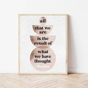 Buddha Wall Art Printable, Zen Gifts, Buddhism Poster Decor, Buddha Quote Sign, Spiritual Decoration, Meditation Print, Mindfulness Gifts