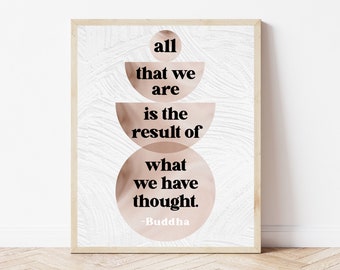 Budda Wall Art Printable, Zen Gifts, Buddyzm Plakat Decor, Budda Quote Sign, Duchowa Dekoracja, Medytacja Print, Mindfulness Gifts