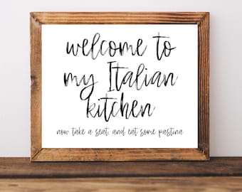 Italian Gifts for Mom, Italian Mom, Italian Kitchen Decor, Italian Kitchen Prints, Italian Kitchen Sign, Funny Italian Gift, Italian Signs