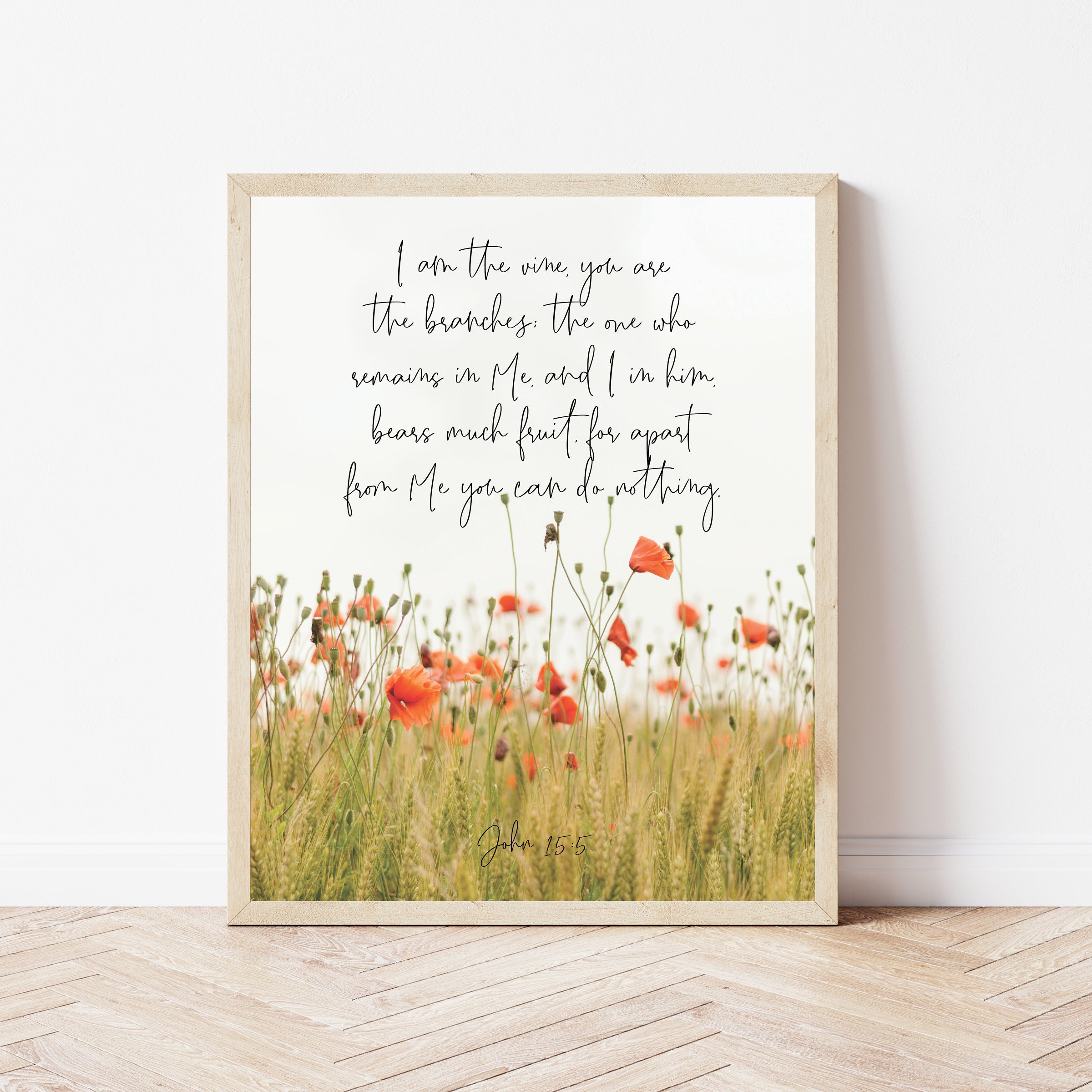 John 15:5 I Am the Vine You Are the Branches Scripture Wall - Etsy
