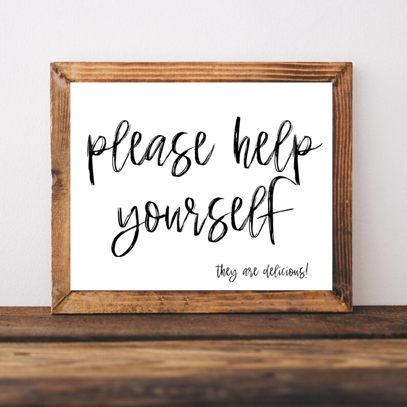 Help Yourself Sign Printable Printable Word Searches