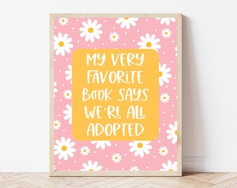 Regalo de adopción cristiana, Anuncio de adopción, Regalos de adopción para niñas, Signo de adopción, Impresión de adopción, Regalo del día de Gotcha, Arte mural de adopción