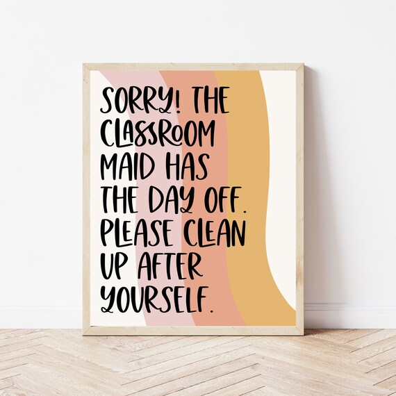 Classroom Rules Poster, Elementary School Decor, Math Teacher Sign, Boho High School Classroom Wall Art, English Classroom Posters