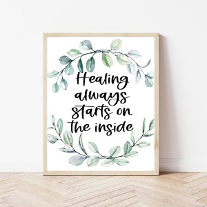 Therapy Office Decor, Holistic Healing, Counselor Wall Art, Therapist Wall Art, Nutritionist Poster, Therapist Prints, Inner Healing Sign