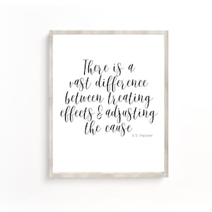 Chiropractic Sign, Chiropractor Gifts, Chiropractic Wall Decor, Chiropractic Poster, Chiropractic Wall Art, DD Palmer Quotes