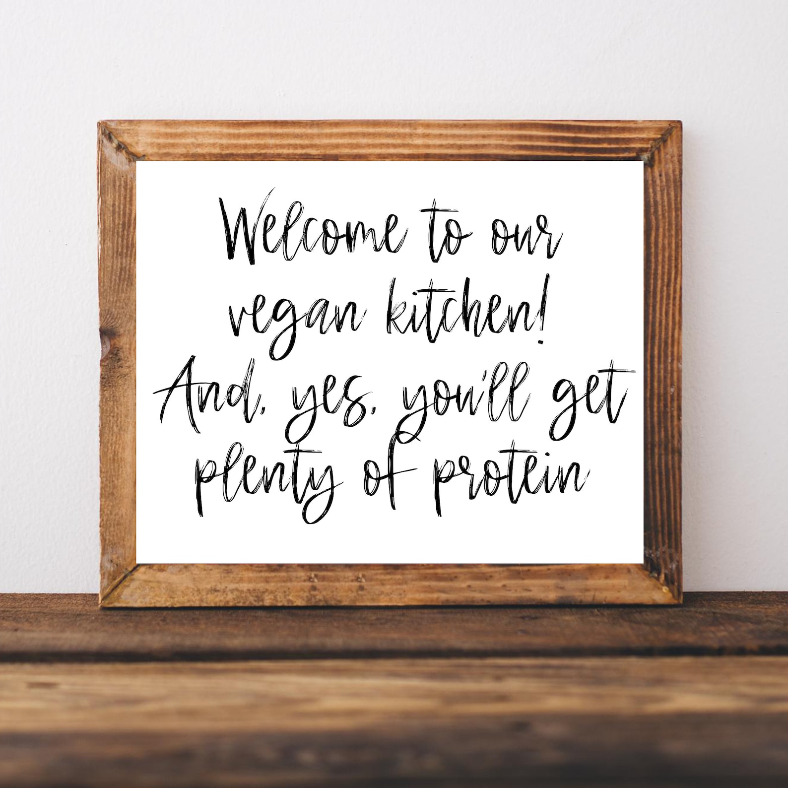 Vegan Kitchen Sign Vegan Food Cruelty Free Kitchen Vegan Etsy