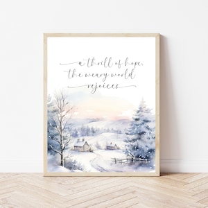 A Thrill Of Hope, Christmas Wall Art Printable Download, Christmas Bible Verse Decor, Christian Christmas Sign, Scripture Print Digital