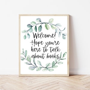 Book Lover Gift, Bookish Print Decor, Reading Corner Sign, Book Wall Art, Book Nerd, Reader Gift, Bibliophile, Library Poster, Reading Print