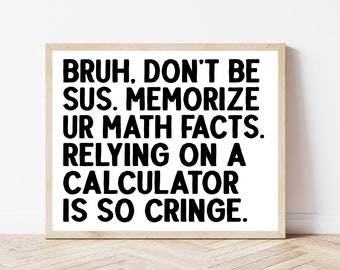 Mittelschule Mathe-Klassenzimmer-Dekor, High School Mathematik-Poster, lustige Klassenregeln-Erwartungen, Algebra-Geometrie-Calc-Lehrer-Geschenk