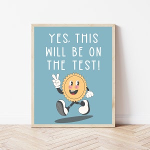 Math Science Classroom Poster, Retro Bulletin Board, Groovy Class Sign, Summer Classroom Decor, Middle And High School Classroom Wall Art