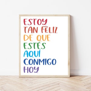 Spanish Classroom Decor, Bilingual Classroom, Spanish Classroom Poster, Spanish School, Spanish Welcome Sign, Classroom Inclusion Prints