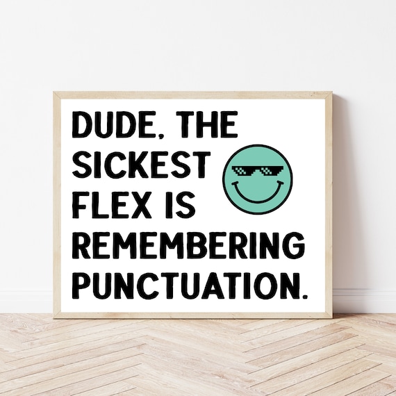 English Teacher Decorations, Language Arts Wall Art, Retro Classroom Theme, Writing Poster, English Classroom Sign, Middle High School Decor