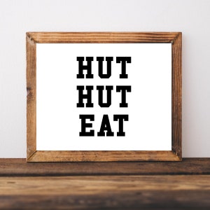 Football Party Supplies, Football Food Table, Football Party Signs, Tailgate Party Decor, Football Party Decor, Funny Football Sign, Hut Hut