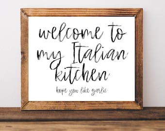 Italian Mom Gifts, Italian Gifts for Mom, Italian Kitchen Decor, Italian Kitchen Prints, Italian Kitchen Sign, Funny Italian Gift