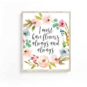 Floral Spring Sign, Spring Wall Decor, Farmhouse Spring Prints, Spring Printable Art, Spring Wall Art, Farmhouse Wall Art, Spring Printable