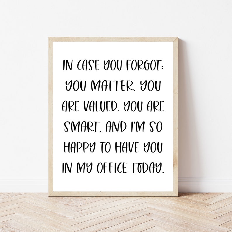 Social Worker Gift Social Worker Office Decor Therapist Wall Etsy