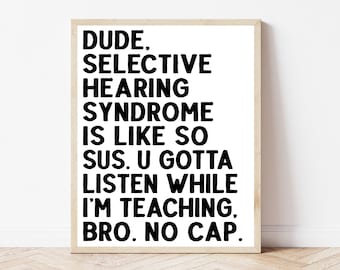 Middle High School Classroom Decor Funny, Class Rules, Math Poster Sign, English Classroom Wall Art, Science Prints, Male Teacher Gift
