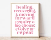Recovery Wall Art, Therapy Printable, Addiction Counselor Gifts, Mental Health, Therapist Office Decor, Sobriety Poster, Healing Wall Art