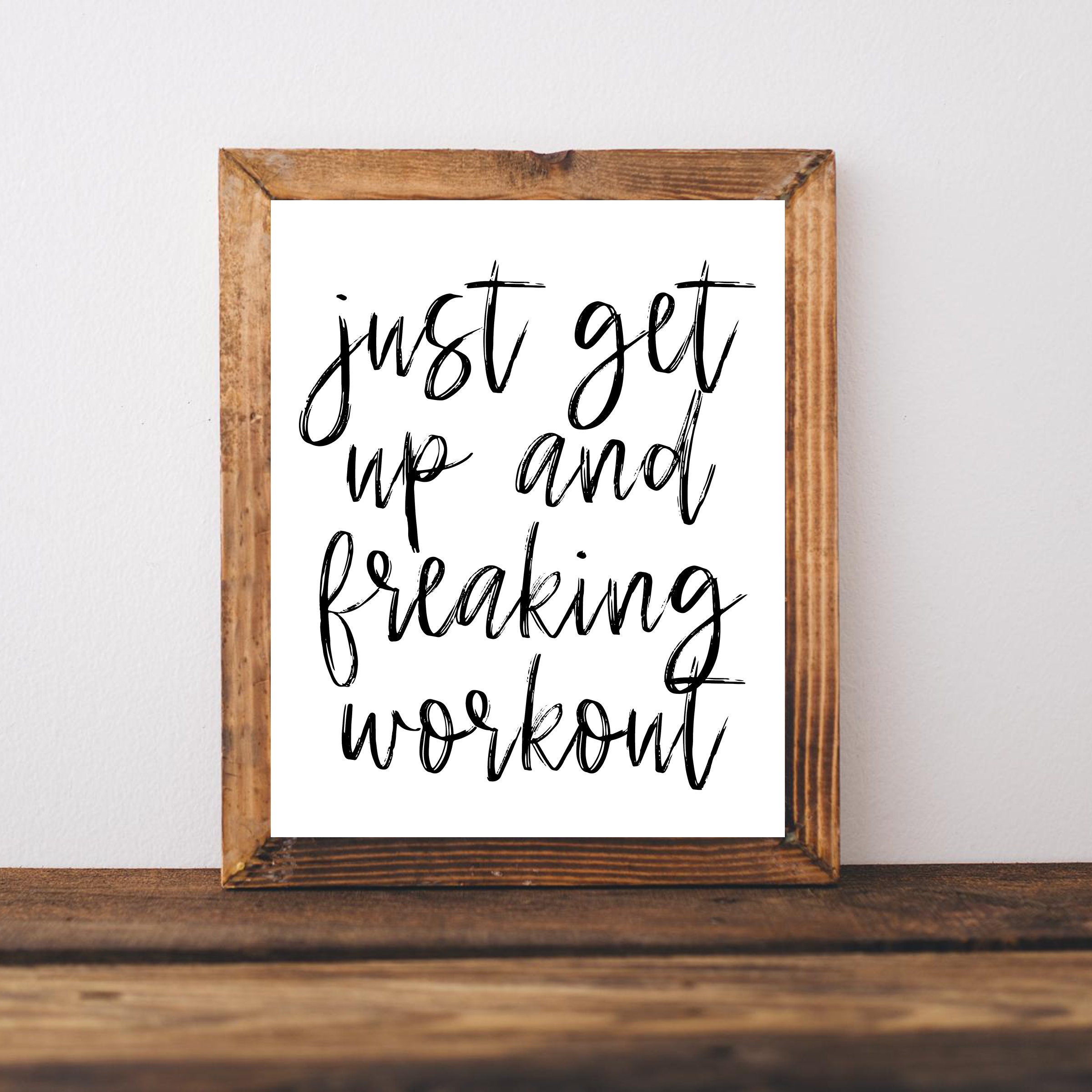 Workout Printable Gym Wall Art Gym Wand Dekor Home Gym Etsy