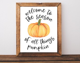 Autumn Print, Pumpkin Season, Fall Decorations For Home, Autumn Wall Art, Fall Prints, Autumn Printable, Fall Wall Art, Autumn Wall Decor