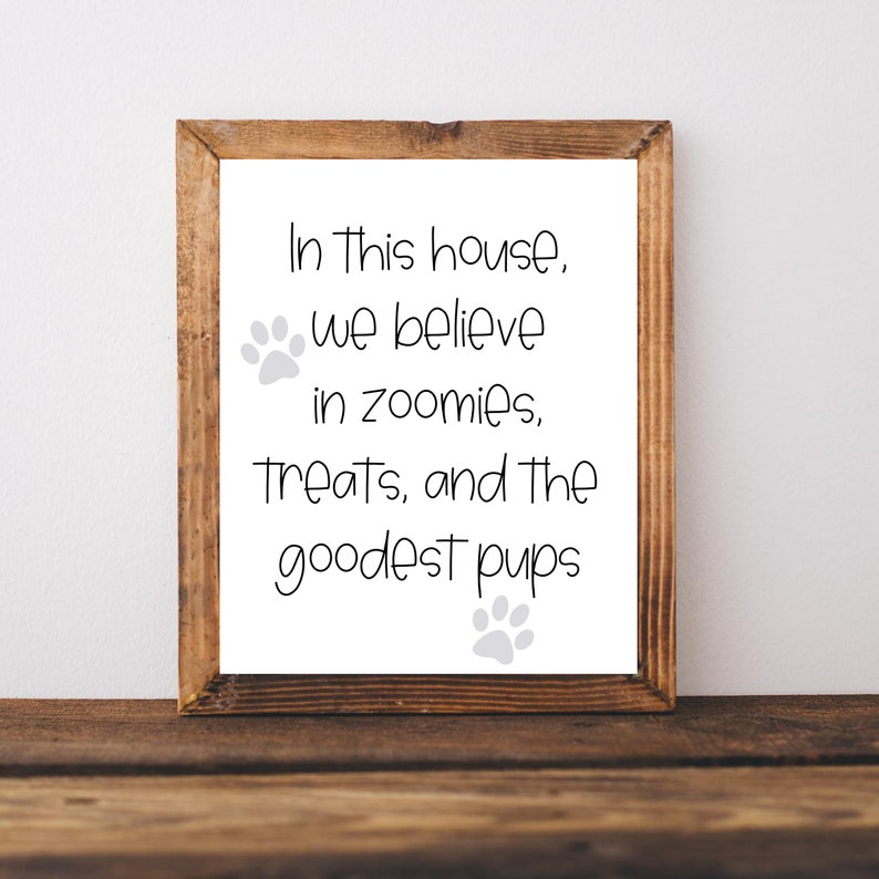 Dog Wall Art Dog Wall Decor Printable Wall Art Dog Sign Etsy