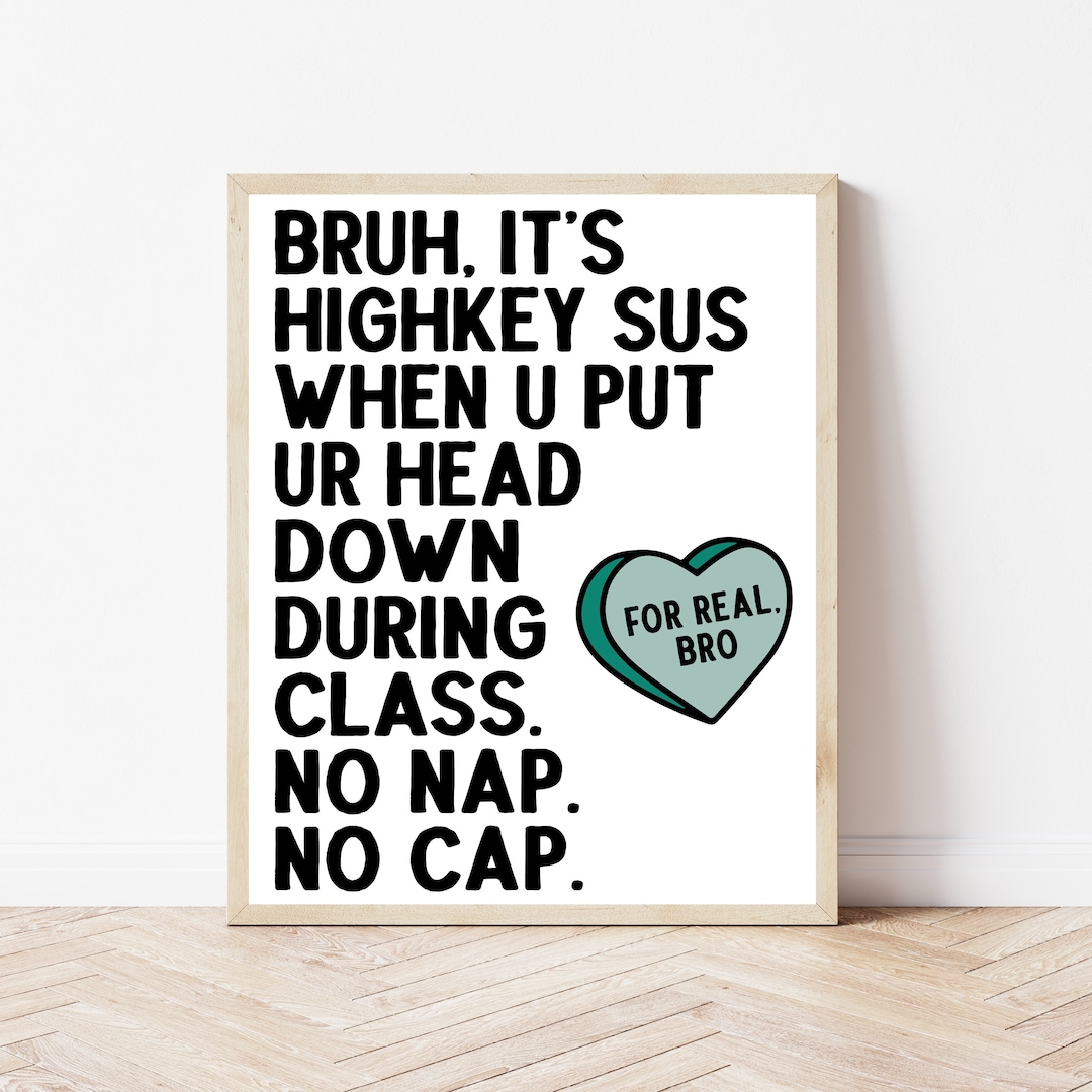 Middle School Math Classroom Poster, High School English Decor, Funny ...