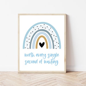 Adoption Party Decor, Baby Boy Adoption Gift, Worth The Wait, Adoption Keepsake, Foster Care Wall Art, Gotcha Day Gift Family, Adoption Sign