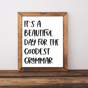 English Teacher Gifts, English Teacher Posters, Grammar Police, Literature Teacher Gifts, Grammar Posters, Funny Teacher Gifts, English Lit