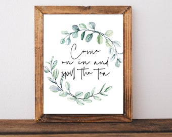 Therapist Door Sign, Spill The Tea Sign, Therapy Office Decor, Therapy Wall Art, Therapy Gift, School Counselor Posters, Counselor Door Sign