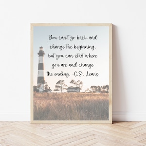 CS Lewis Quote Print, Inspiring Wall Art, Quotes About Life, Hope Poster, Inspirational Christian Gifts, Quote Sign Home, Cs Lewis Wall Art