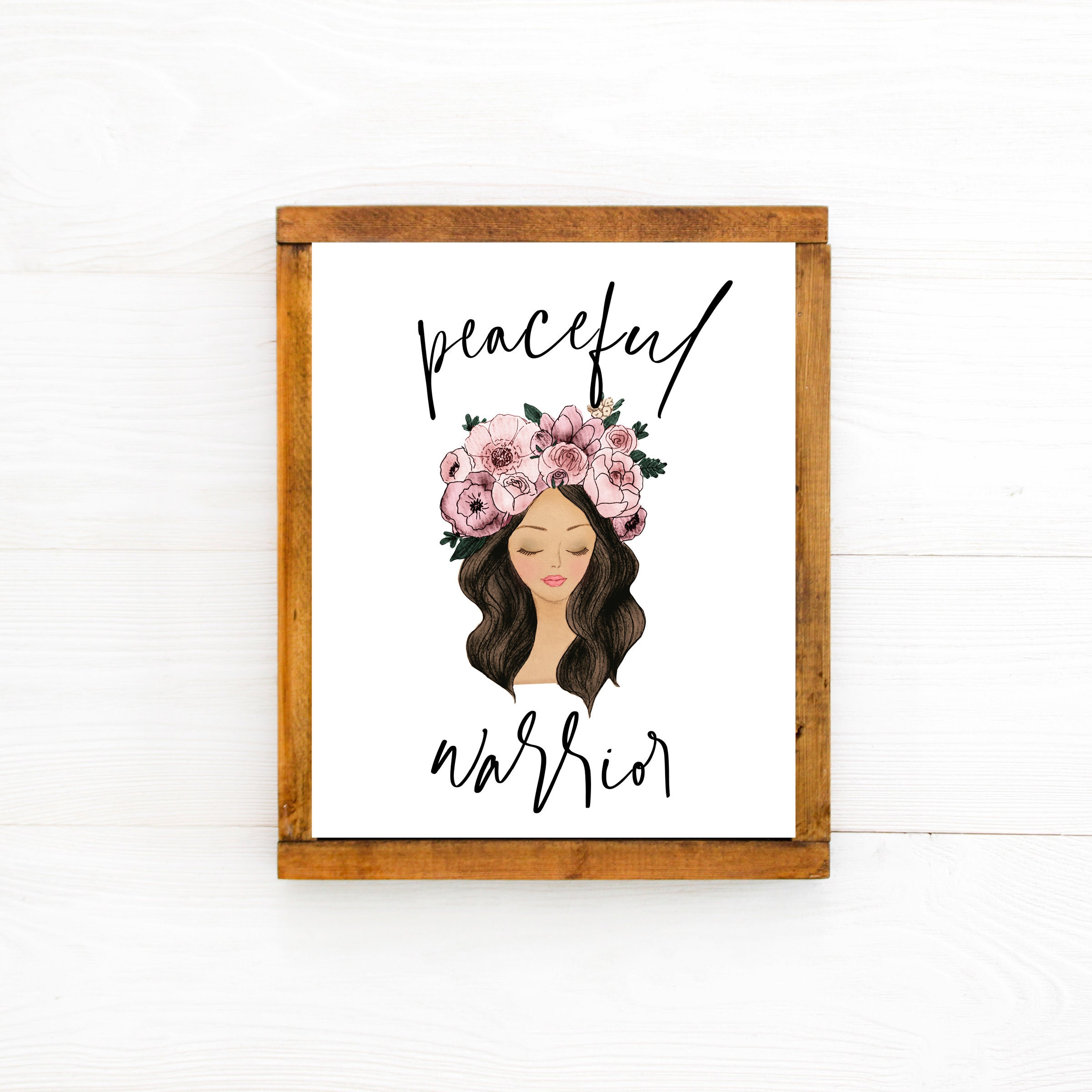 Peaceful Warrior Yoga Wall Decor Yoga Printable Feminist Etsy Peaceful Warrior Yoga Wall Decor Yoga Printable Feminist Etsy