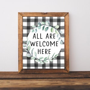 All Are Welcome Here Sign, Classroom Inclusion, Classroom Decor Farmhouse, Choose Kindness Sign, Classroom Wall Decor, Classroom Door Signs