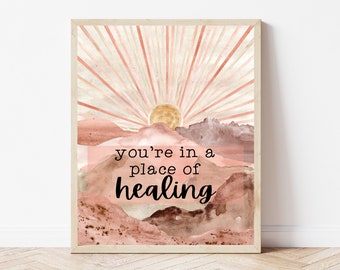 Decoración de la oficina del terapeuta, arte mural de asesoramiento, impresiones de terapia, póster de trabajador social, arte mural curativo, decoración de psicólogo, regalo de terapeuta
