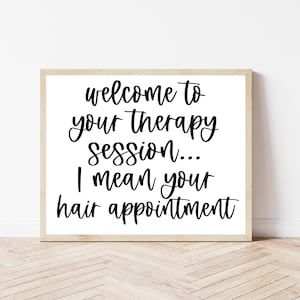 Hairstylist Gift, Beauty Salon Wall Decor, Hairdresser, Salon Wall Art Print, Cosmetology, Beautician Sign, Hair Stylist Gift, Cosmetologist