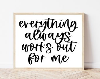 Affirmation Wall Art, Manifesting Art Print, Above The Bed Decor, Vision Board Printable, Digital Download Affirmations, Manifest Gifts