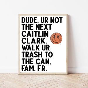 Funny High School Poster, Caitlin Clark, Classroom Rules Wall Art, Math Teacher Gift, Stem Class, Science Print, Middle School English Decor