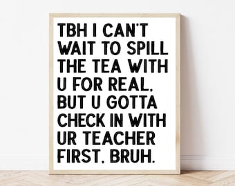 School Social Worker Office Decor, Intervention Specialist, School Counselor Door Sign, School Nurse Wall Art, Funny Therapist Print Gift