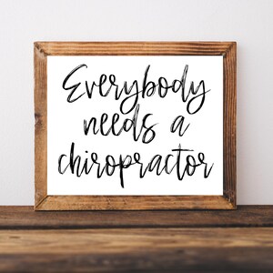 Chiropractor Wall Art, Chiropractic Poster, Chiropractic Signs, Chiropractic Office Decor, Funny Chiropractic Sign, Chiropractic Printable