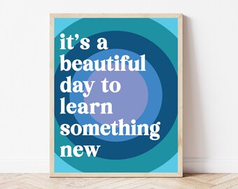 Retro Classroom Wall Art, Elementary School Teacher, Growth Mindset, School Counselor Sign, Groovy Classroom Decor, Social Worker Poster
