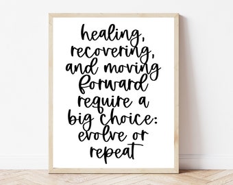 Addiction Counselor Decor, Mental Health Gifts Women, Therapist Office Decor Printable, Sober Living, Healing Wall Art, Recovery Support