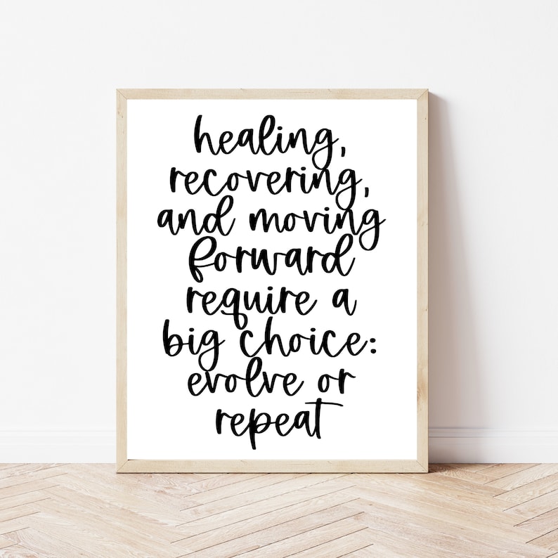 Addiction Counselor Decor, Mental Health Gifts Women, Therapist Office Decor Printable, Sober Living, Healing Wall Art, Recovery Support image 1